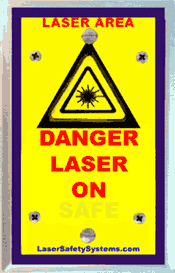 laser warning lamp